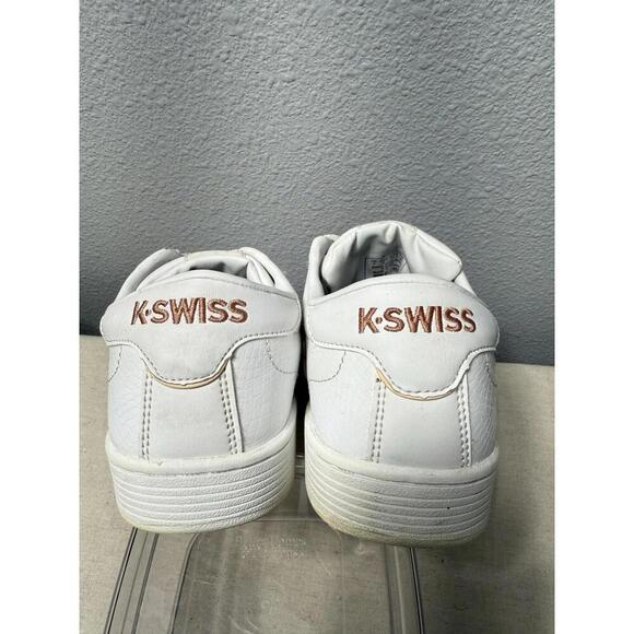 K-Swiss White and Red Classic Sneakers SZ 9 - Picture 4 of 9